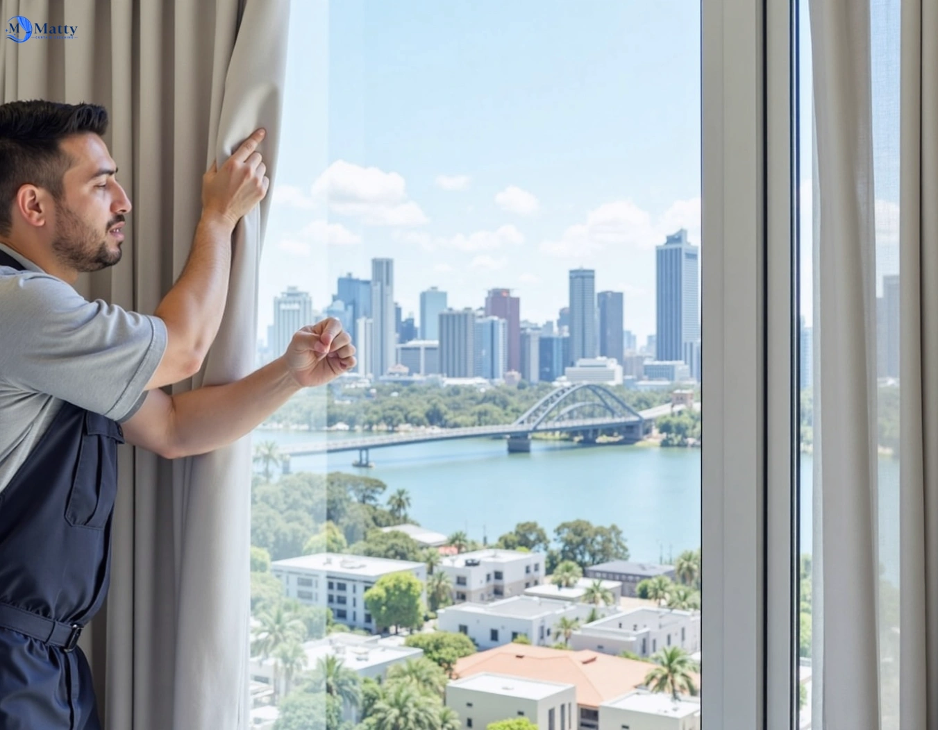Professional curtain steam cleaning service mckinnon-vic QLD by Matty Curtain Cleaning