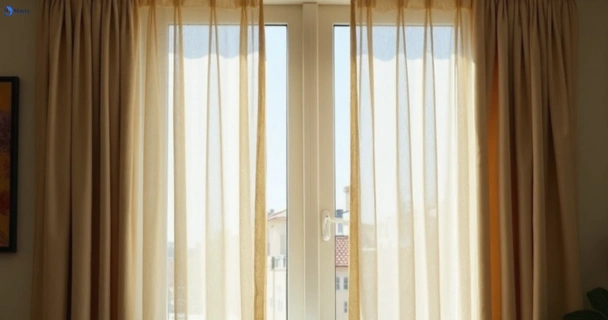 Dusty and dull curtains in mckinnon-vic before steam cleaning
